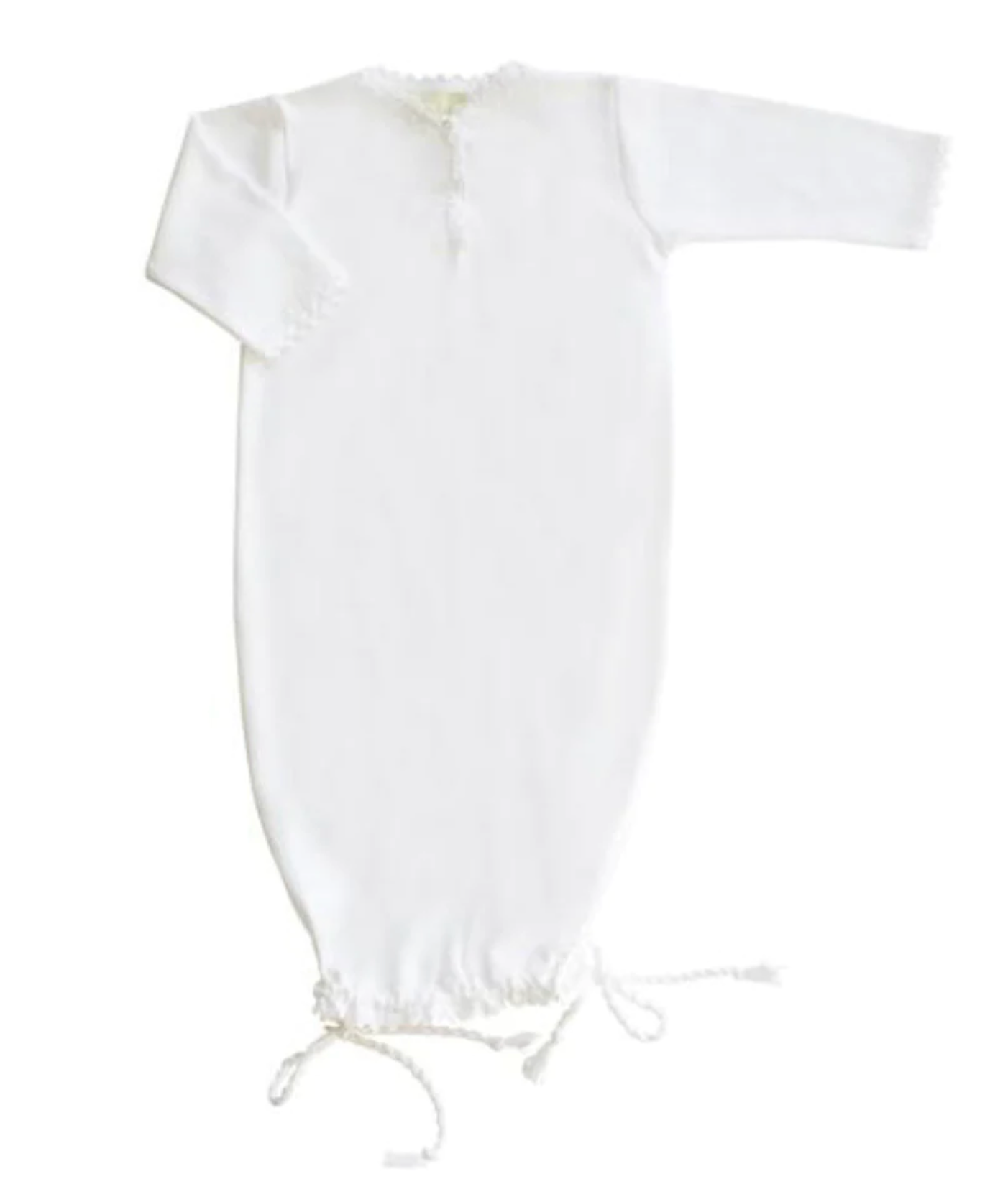 Jersey Sack Gown-White