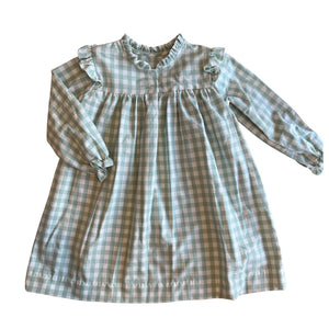 Sage Check Nancy Dress (Toddler)