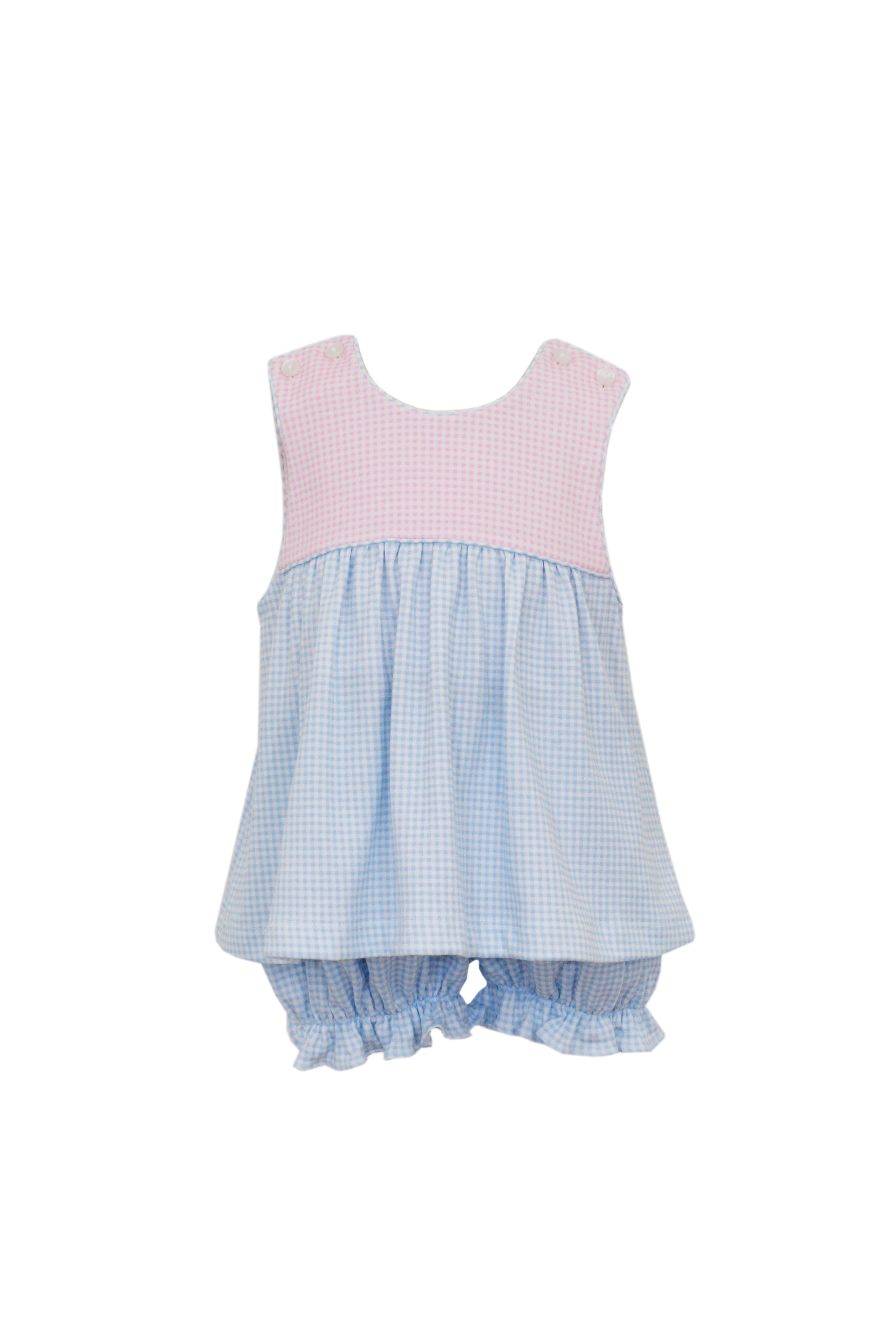 Sienna Blue/Pink Gingham Set (Toddler)
