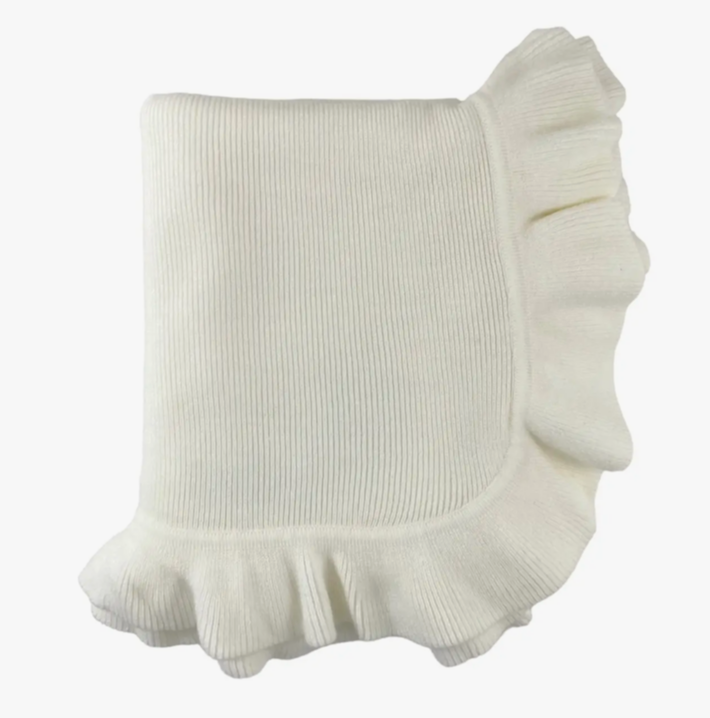 Jersey Knit Ruffle Blanket