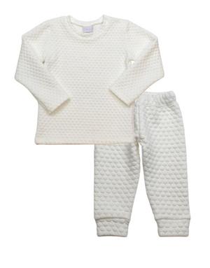 Quilted Sweatsuit-Pink & White (Infant)