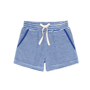 French Terry Short-Navy & Green (Toddler)