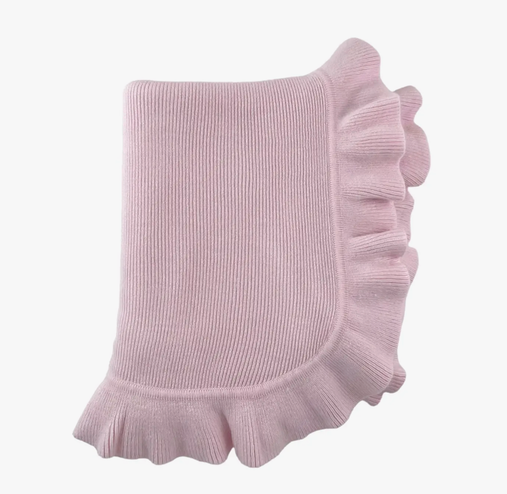 Jersey Knit Ruffle Blanket
