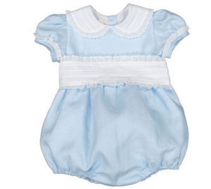 Linen Classic Blue Romper (Infant)