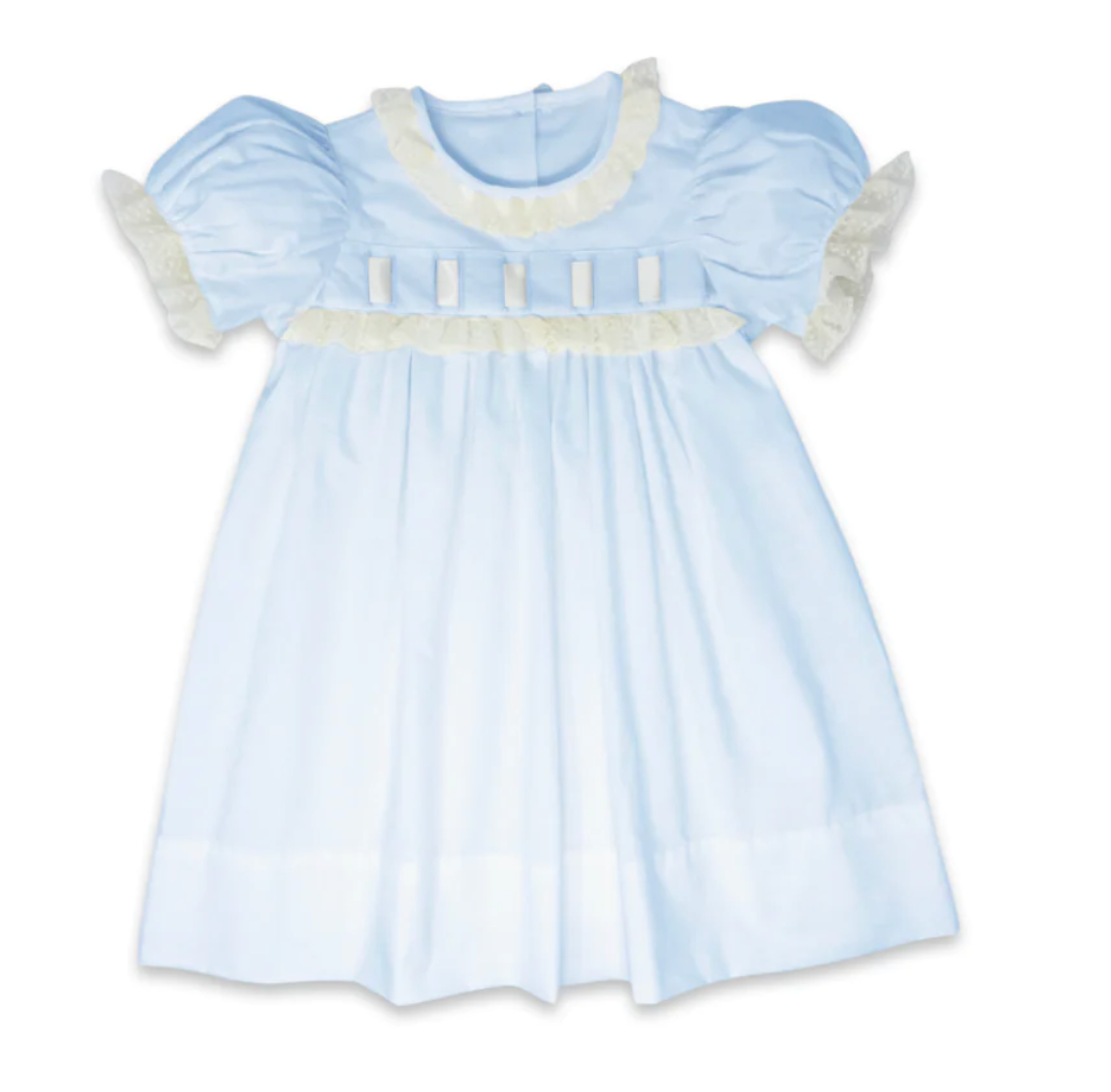 Paris Dress-Blue & White Batiste (Toddler)