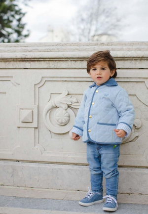Classic Blue Quilted Jacket (Toddler)