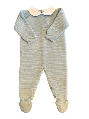 Green Footie with Collar (Infant)