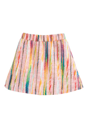 Mini Skirt-Pink Multi/Cream & Blue Sherpa (Kid)