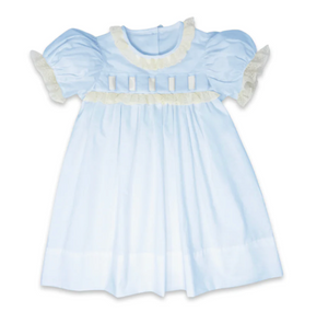 Paris Dress-Blue & White Batiste (Kid)