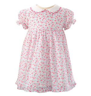 Scalloped Collar Floral Dress (Baby)