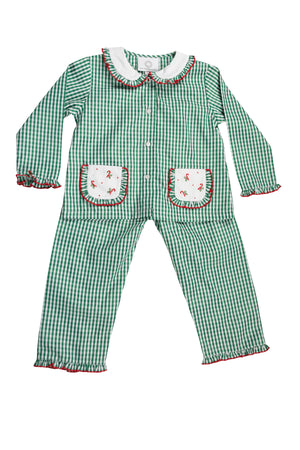 Candy Cane Loungewear Girl Pant Set (Toddler)